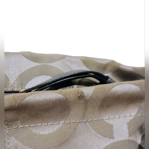 Coach Signature Op Art Convertible Hobo Handbag - Picture 7 of 16